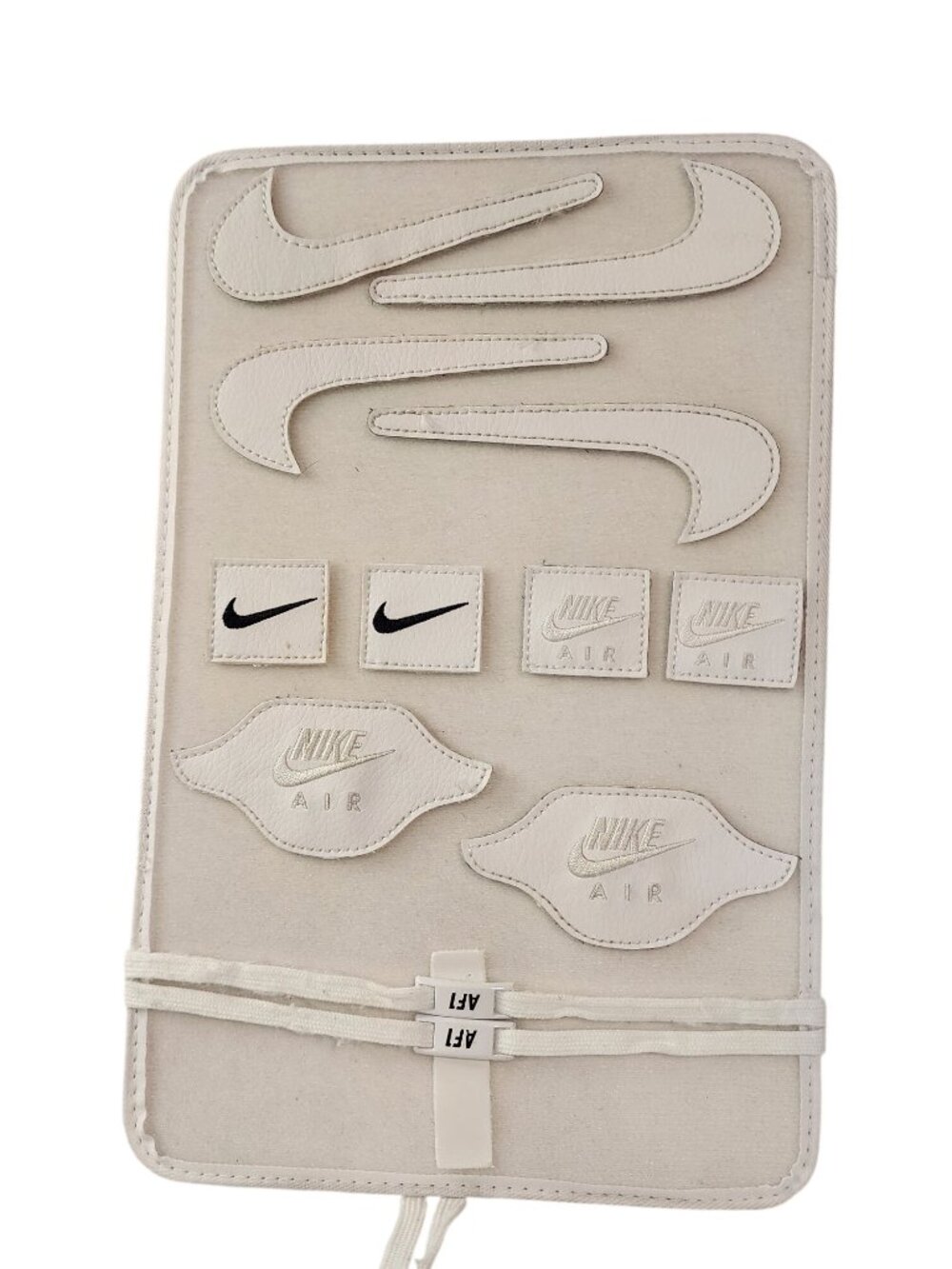 White Nike accessory set interchangeable velcro patches laces Fits Air Force 1/1